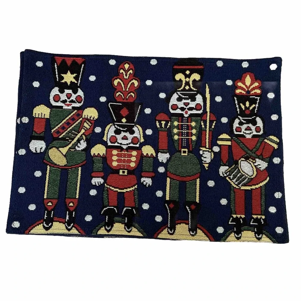 4 Vintage Nutcracker Tapestry Placemats Christmas